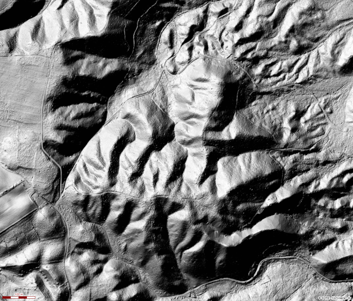 Terræn skygge overdrevet